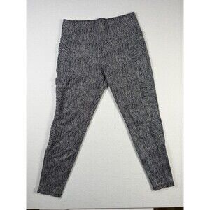 Athleta Delancey Textured Moto Tight Leggings Black Gray Size Large Zip Ankles